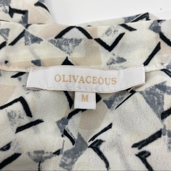 Olivaceous Semi-transparent Long Sleeve Tunic Blouse Size Medium NWOT - Picture 6 of 8